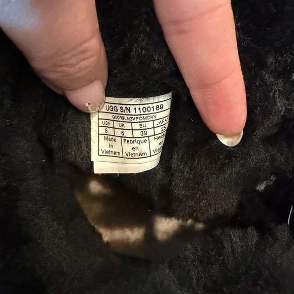 UGG Black Fur-Lined Footwear - Picture 3 of 5